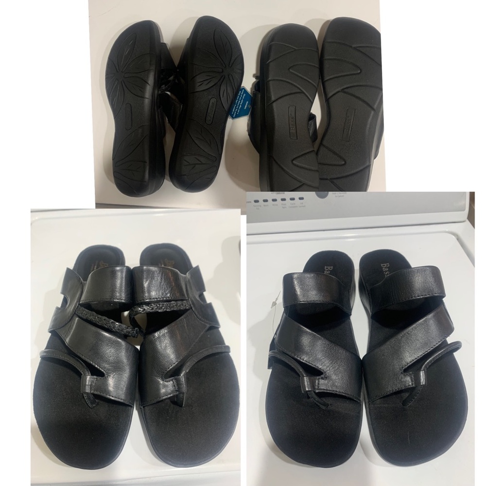 Bass slide  size 9.5 med and a 9 wide (braided strap) never worn